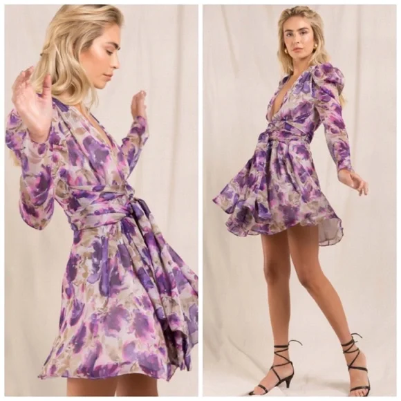 NWT MISHA COLLECTION NIKITA FLORAL MINI DRESS - Picture 9 of 9